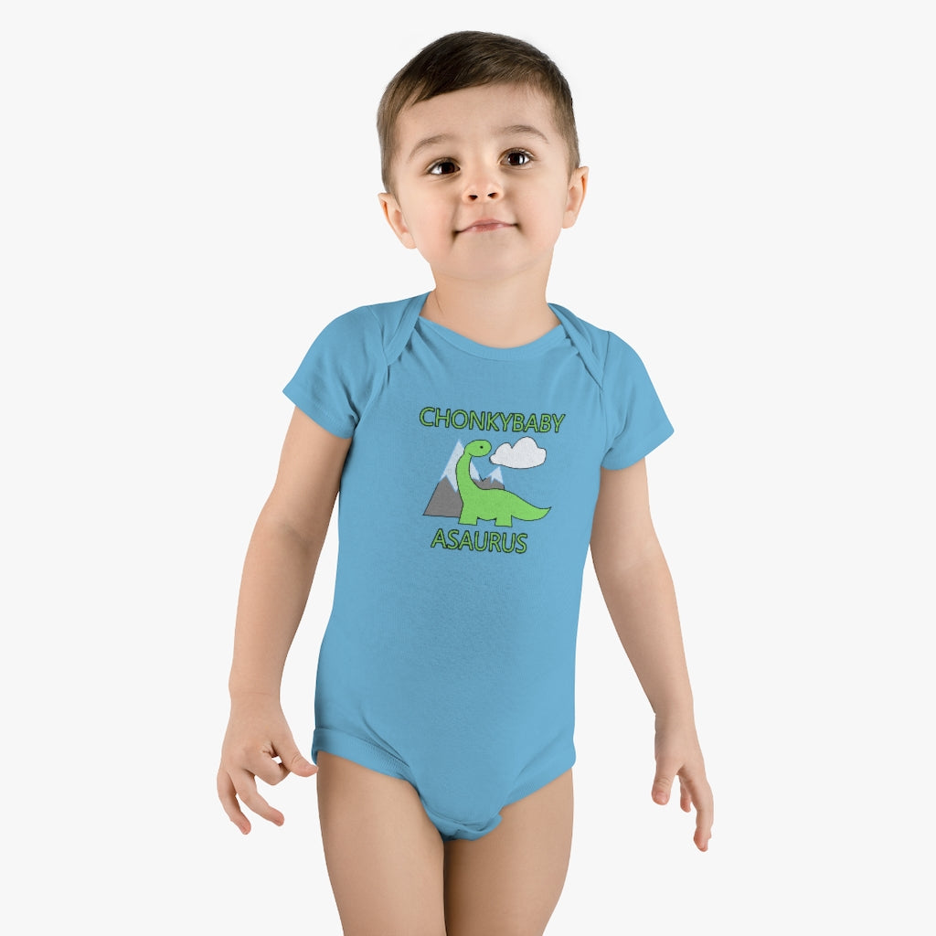 Chonkybabyasaurus - Baby Short Sleeve Onesie®