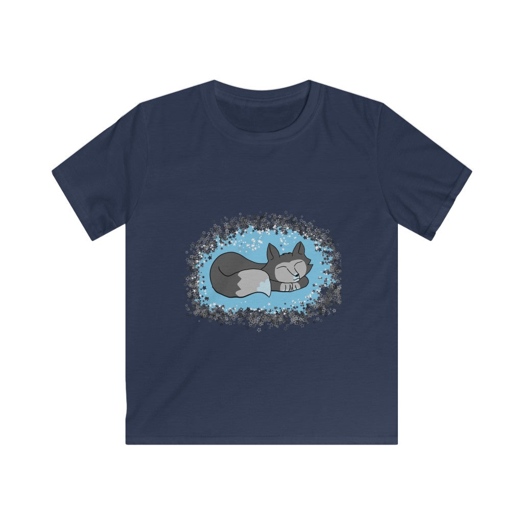 Sleepy Wolf - Kids Softstyle Tee