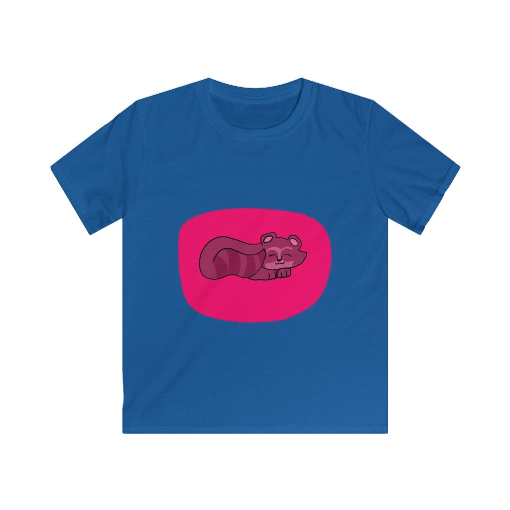 Sleepy Raccon - Kids Softstyle Tee