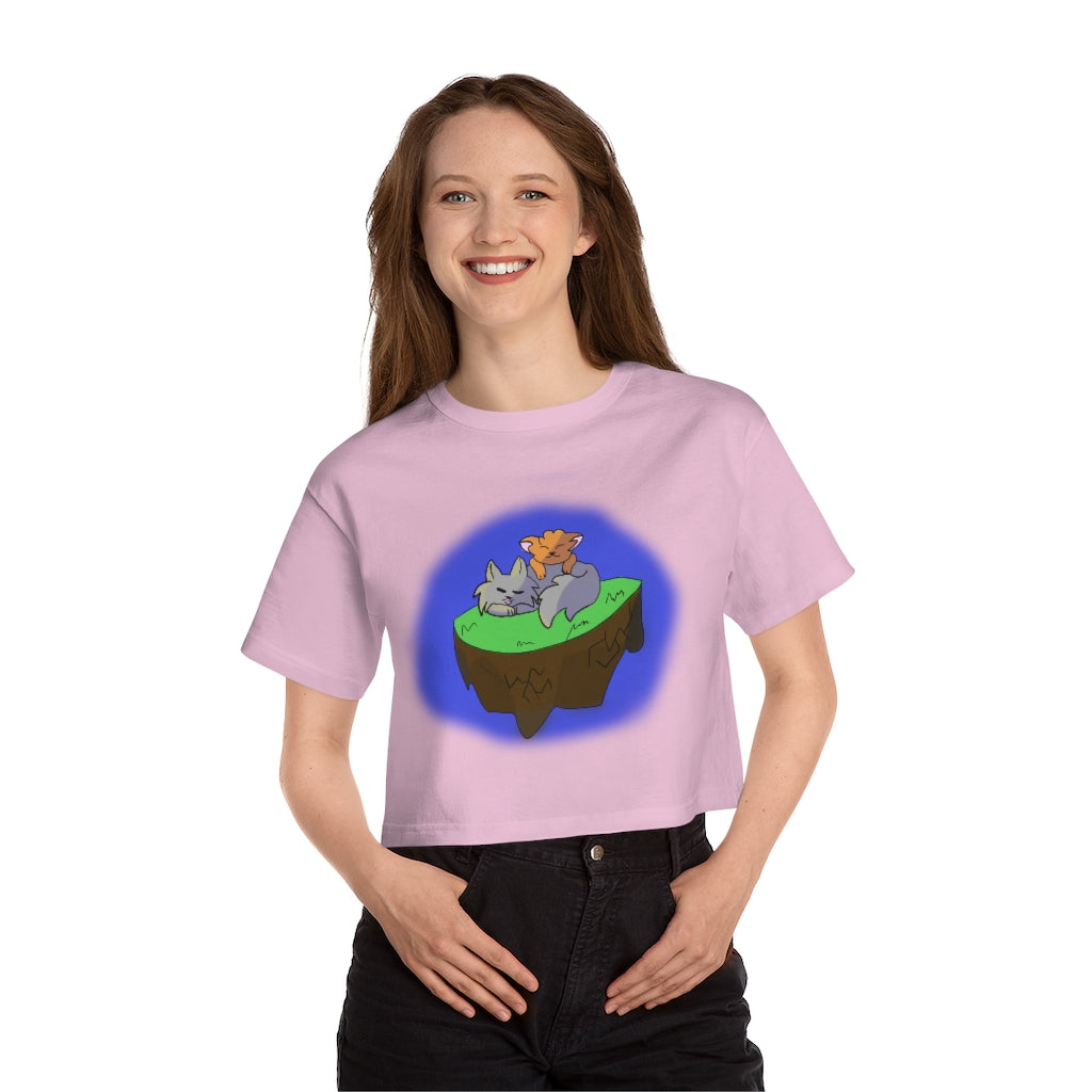 Sleepy Kitties Cropped T-Shirt