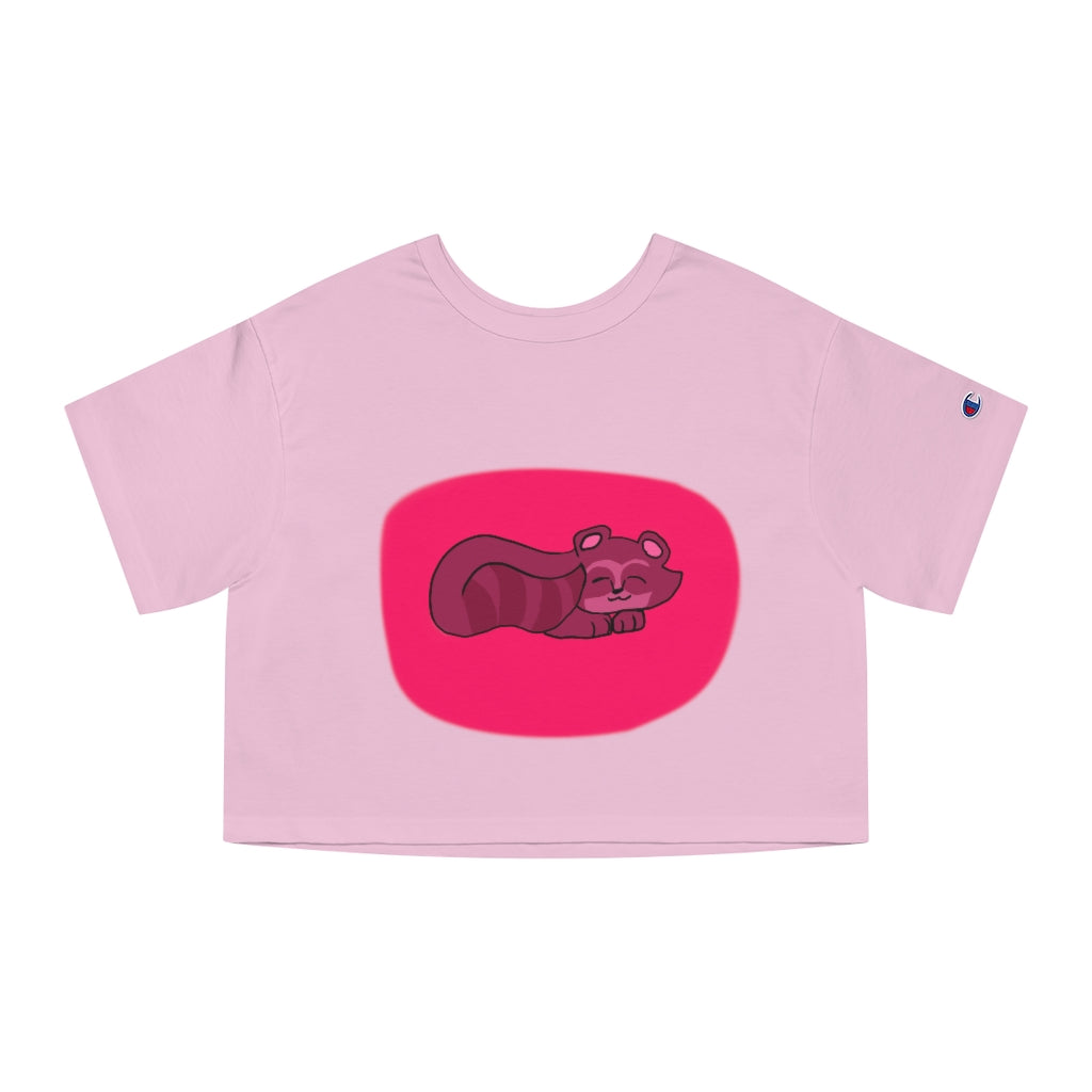 Sleepy Raccoon Cropped T-Shirt