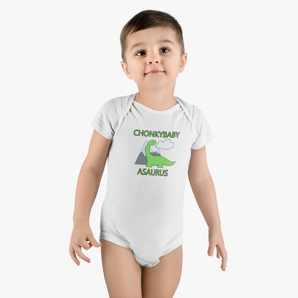 Chonkybabyasaurus - Baby Short Sleeve Onesie®