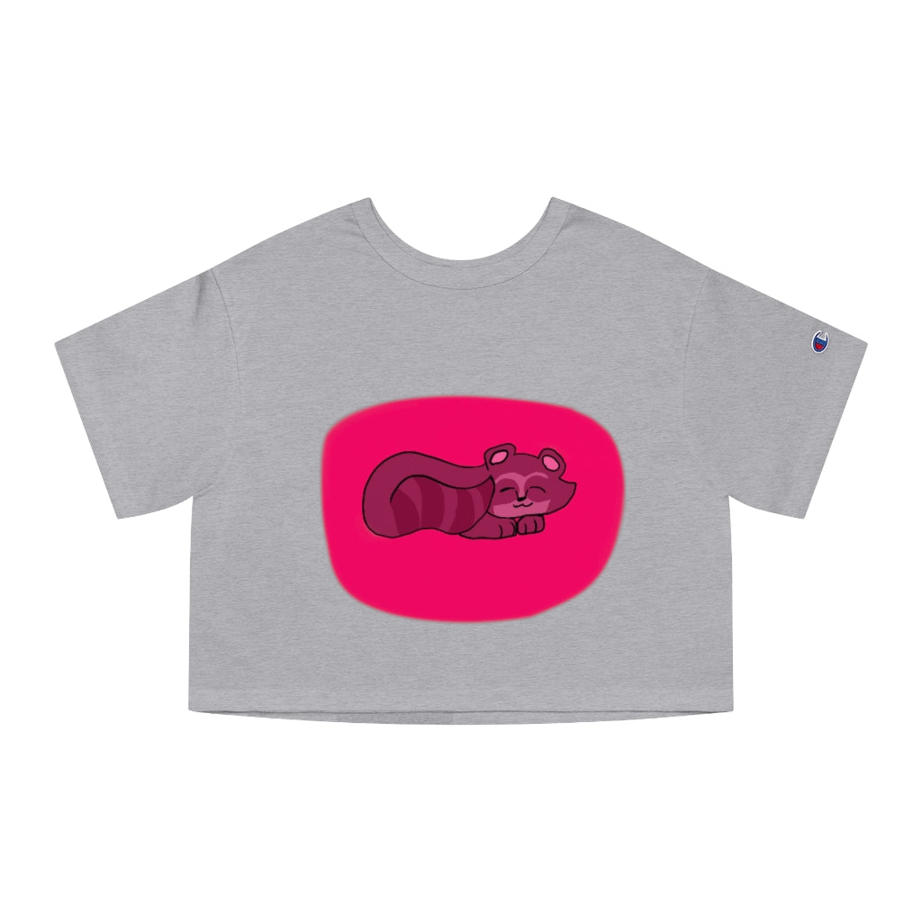 Sleepy Raccoon Cropped T-Shirt