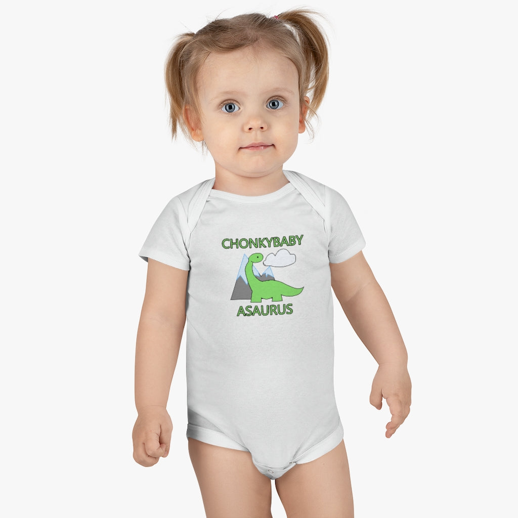 Chonkybabyasaurus - Baby Short Sleeve Onesie®