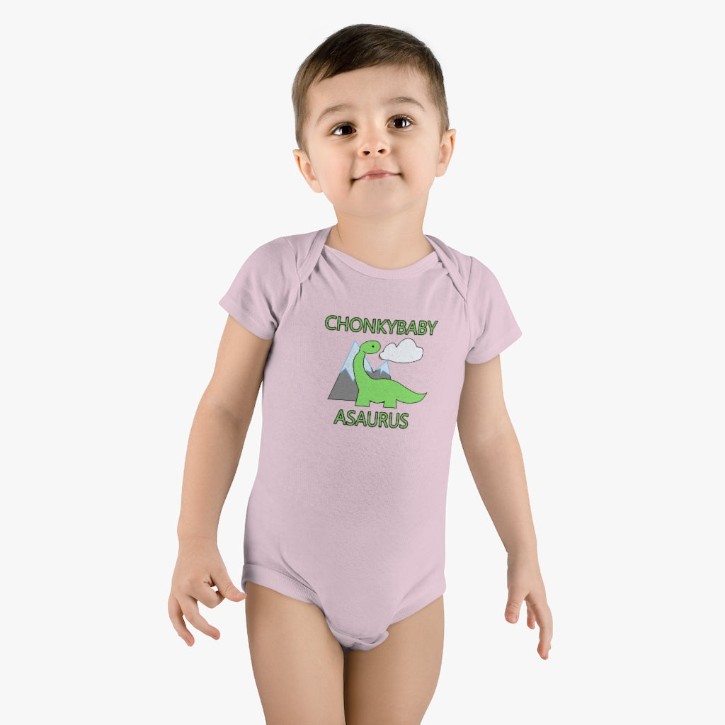 Chonkybabyasaurus - Baby Short Sleeve Onesie®