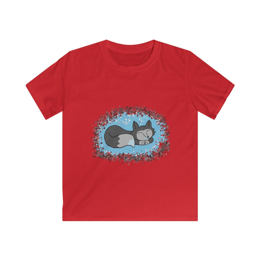 Sleepy Wolf - Kids Softstyle Tee