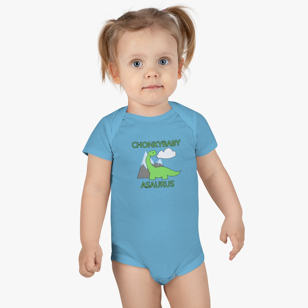 Chonkybabyasaurus - Baby Short Sleeve Onesie®