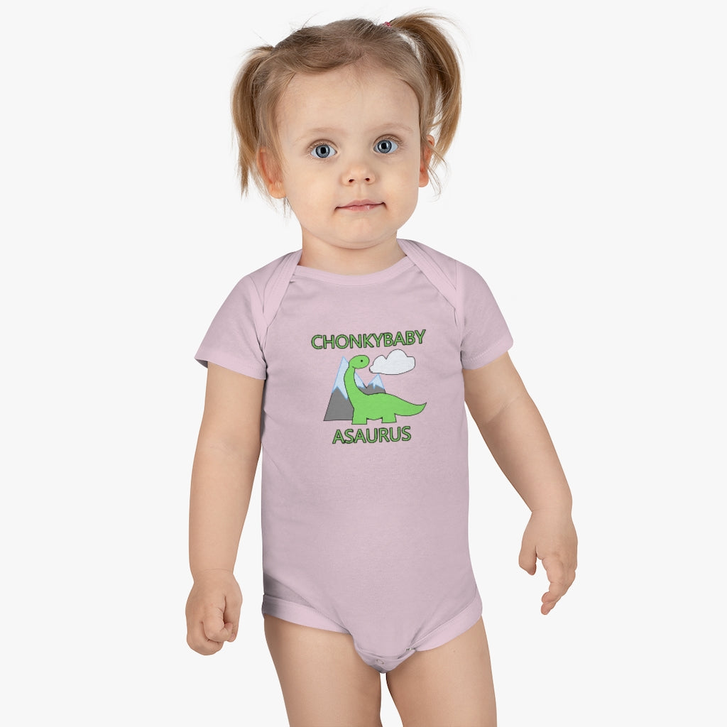 Chonkybabyasaurus - Baby Short Sleeve Onesie®